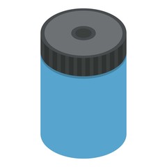 Cylinder sharpener icon. Isometric of cylinder sharpener vector icon for web design isolated on white background