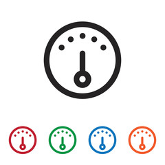 Speedometer vector icon