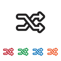 Shuffle arrows vector icon