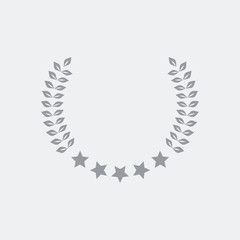 Five stars laurel icon