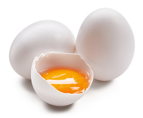 With egg isolated on white