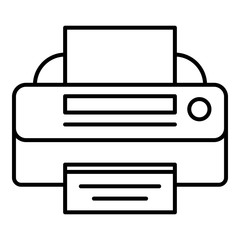 Photo printer icon. Outline photo printer vector icon for web design isolated on white background