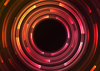 multicolor abstract circle background, digital overlap layer line, simple technology design template, vector illustration