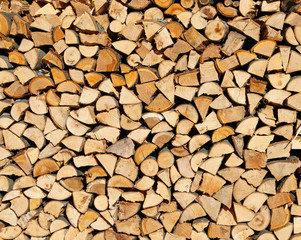 logs and timbers of a woodpile