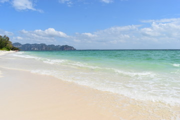 Beautiful lonely beach at Poda Island in Krabi, Thailand, Asia