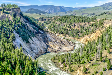 Fototapeta na wymiar Breathtaking Scenery at Yellowstone National Park