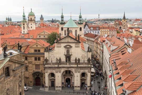St. Salvator Church is part of Prague's famous Klementinum. It is situated close to Charles Bridge, Czech Republic