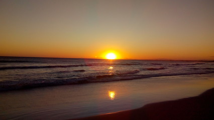 Fototapeta na wymiar Beach sunset sea 