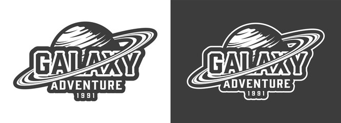 Vintage monochrome space label © DGIM studio
