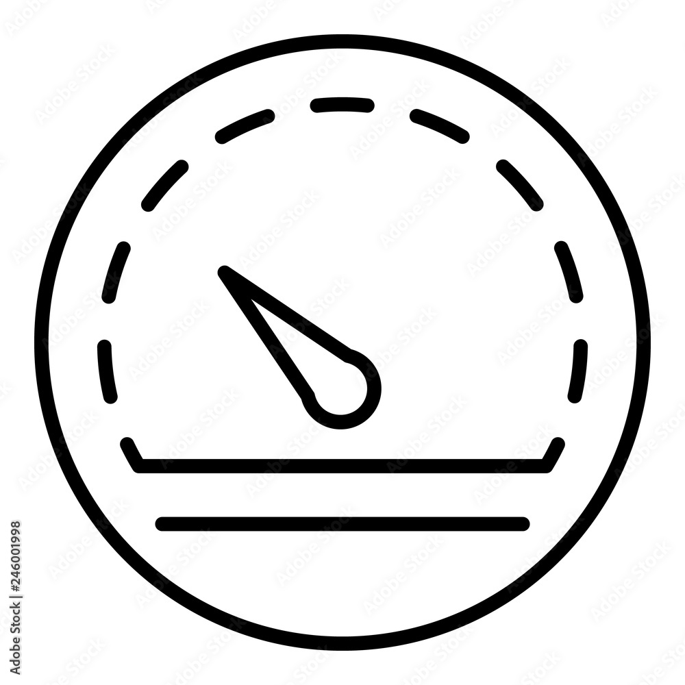 Poster performance speedometer icon. outline performance speedometer vector icon for web design isolated on
