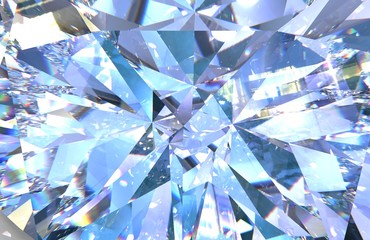 Realistic diamond texture close up. blue gem - obrazy, fototapety, plakaty