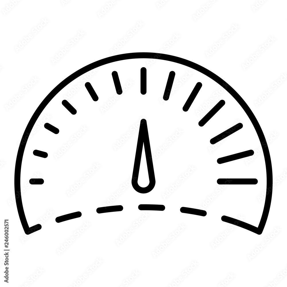 Poster control speedometer icon. outline control speedometer vector icon for web design isolated on white b