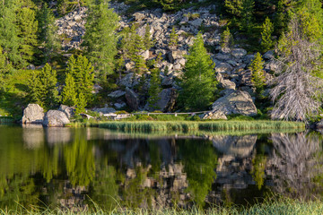 Mountain Lake with Reflections