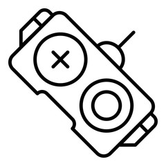 Drone remote control icon. Outline drone remote control vector icon for web design isolated on white background