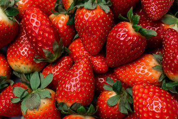 Fresh strawberry close up background