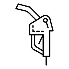 Petrol station pistol icon. Outline petrol station pistol vector icon for web design isolated on white background