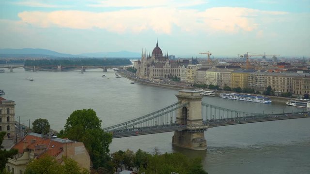 Budapest landmarks on Danube