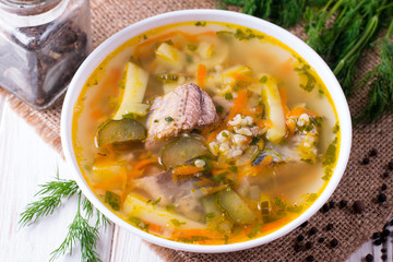 Fish soup from canned fish