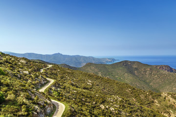 Fototapeta na wymiar Mountain range Serra de Rodes, Spain