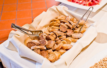 homemade sliced dark bread