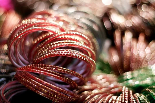 Indian Wedding bridal wedding colorful glass Bangles. Asian