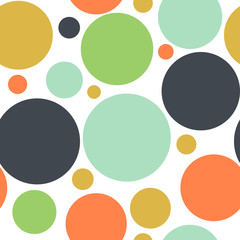 Seamless abstract background with dots, circles. Messy infinity dotted geometric pattern. Vector illustration.    