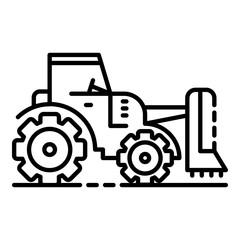 Tractor grass cutter icon. Outline tractor grass cutter vector icon for web design isolated on white background
