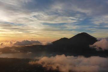 sunset mount batur indonesia Bali