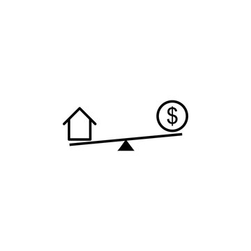 swing, house, dollar icon. Element of finance illustration. Signs and symbols icon can be used for web, logo, mobile app, UI, UX