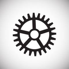 Obraz premium Gear icon on white background for graphic and web design, Modern simple vector sign. Internet concept. Trendy symbol for website design web button or mobile app