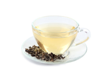 Cup of tea isolated on white background