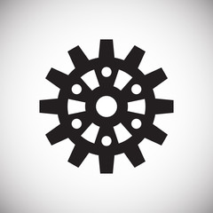 Obraz premium Gear icon on white background for graphic and web design, Modern simple vector sign. Internet concept. Trendy symbol for website design web button or mobile app