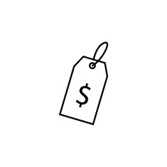 tag, dollar icon. Element of finance illustration. Signs and symbols icon can be used for web, logo, mobile app, UI, UX