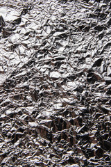 texture of crumpled silver foil