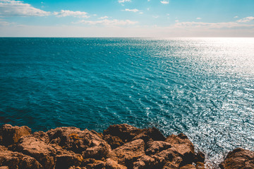 rocks and the ocean at france