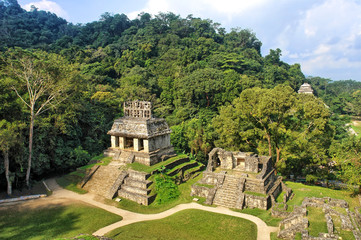 Temples of the Cross group in Palenque, Mexico
