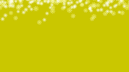 Abstract background with a variety of colorful snowflakes. Big and small.