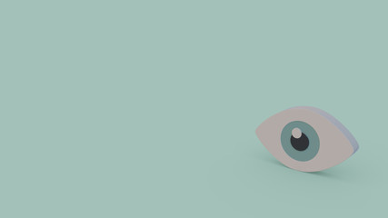 3d icon of eye