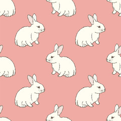 Fototapeta premium Rabbit Seamless Pattern