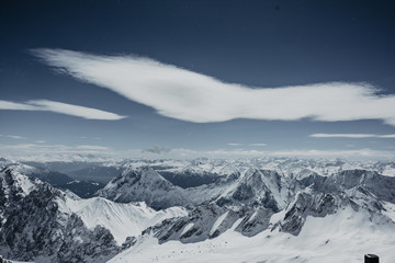 Obraz premium Bergpanorama Alpen Schnee Zugspitze
