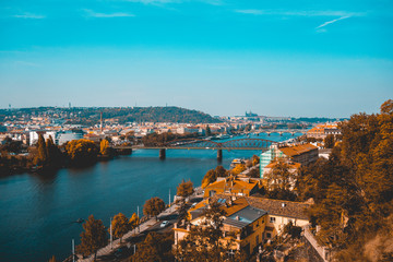 Obraz premium Moldavia at Prague from the top view