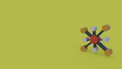 3d icon of molecule