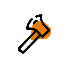 Axe icon. Vector hand drawn line symbol