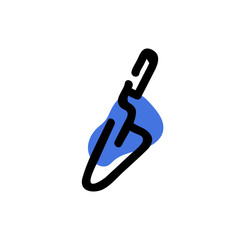 Trowel icon. Vector hand drawn line symbol