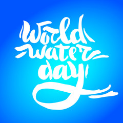 World Water day lettering