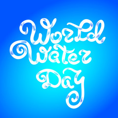 World Water day lettering