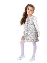 Beautiful school girl with long silky hair.