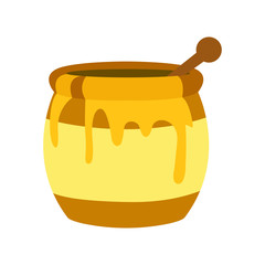 honey pot jar emoji vector