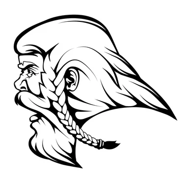 vikings logo black and white