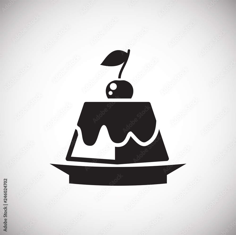 Poster dietic dessert icon on white background for graphic and web design, modern simple vector sign. inter